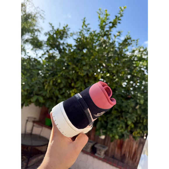 Jordan 1 Mid Sneakers Size 6 Black Pink bq6472-202 - Picture 2 of 5